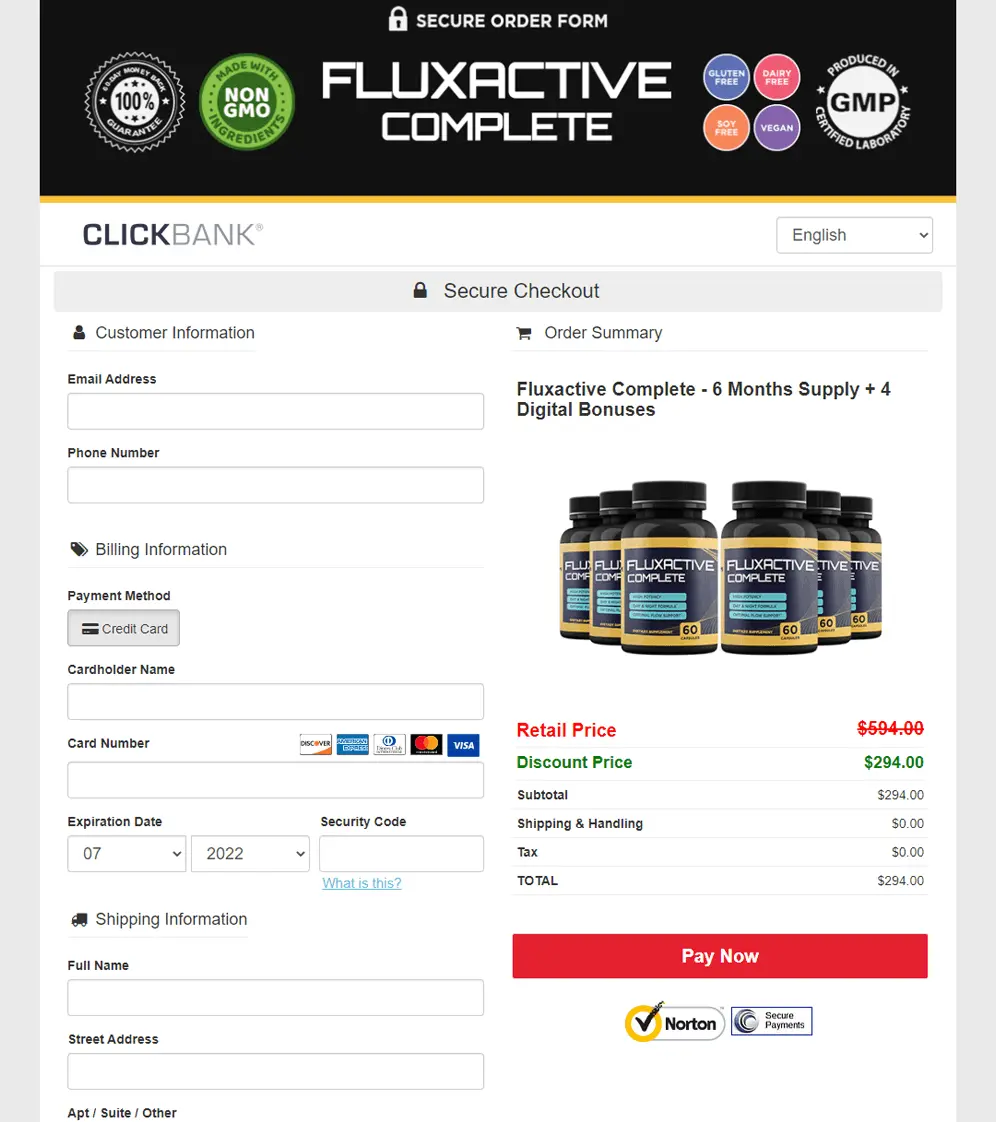 Fluxactive Complete Official Website Secure Order Page